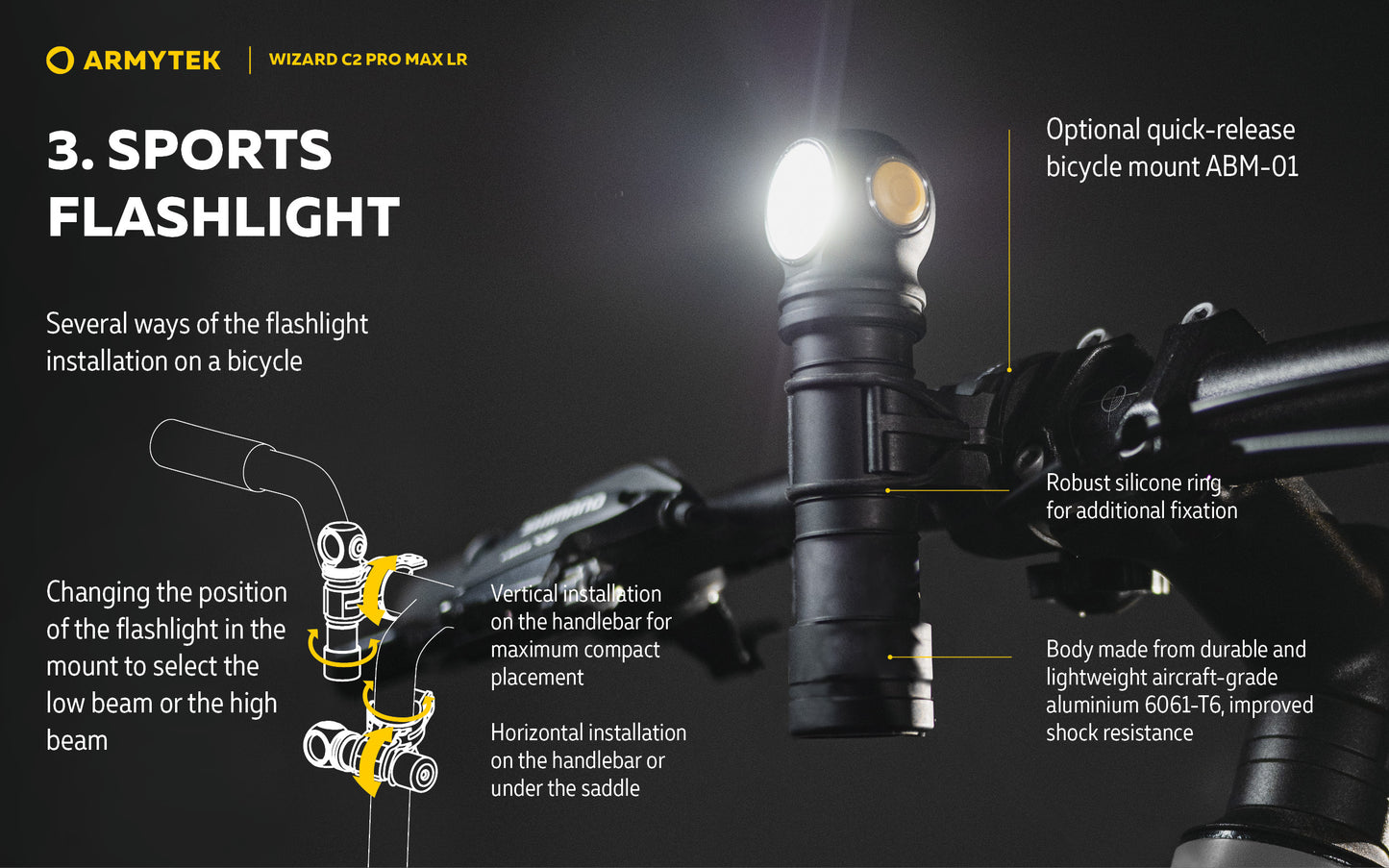 ARMYTEK Wizard C2 Pro Max LR Headlamp -4150 Lumens Cool White