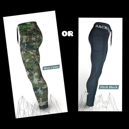 AIRBLITZ™ Moss Camo or  Pitch Black Perforated Neoprene Leggings - Unisex