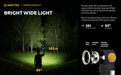 ARMYTEK Wizard C2 Pro Max LR Headlamp -4150 Lumens Cool White